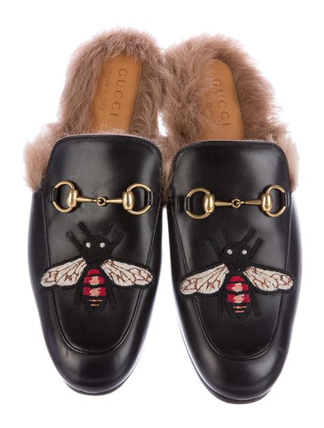 womens fur gucci slippers|Gucci designer fluffy slippers.